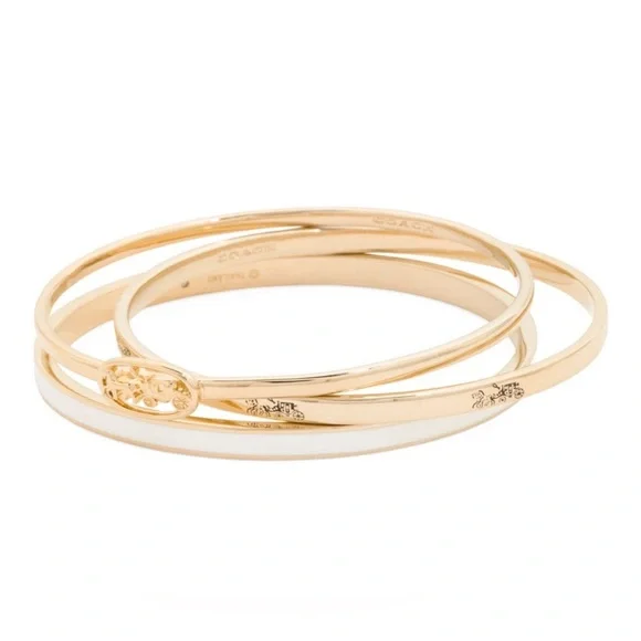 Coach Horse and Carriage Gold Bangle Set - Picture 4 of 5